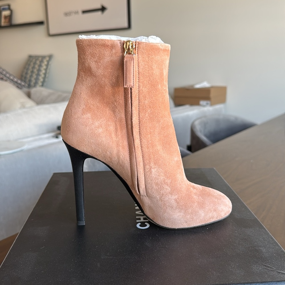 Light Brown / Pink Chanel Booties - Picture 6 of 7